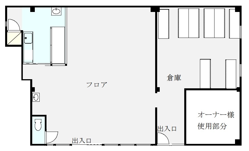 伊豆の国市守木にある貸店舗店舗の間取り図