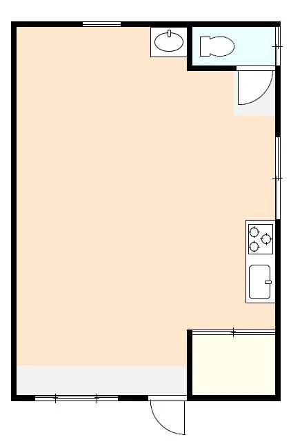 伊豆の国市三福にある貸事務所事務所の間取り図